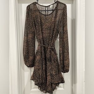 Black and brown spotted sprint midi dress from vici